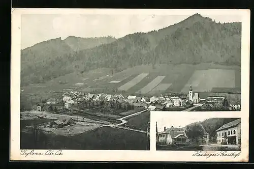 AK Gaflenz, Ortsansicht mit Heubergers Gasthof