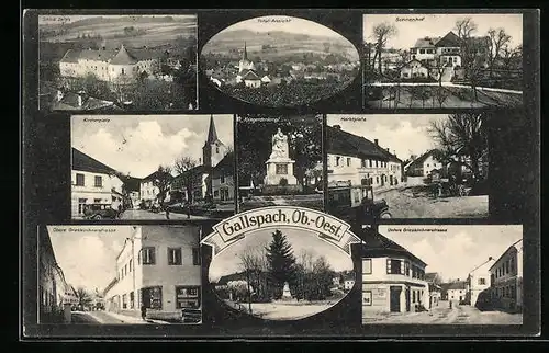 AK Gallspach, Kirchenplatz, Marktplatz, Sonnenhof