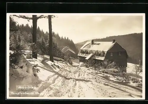 AK Holzschlag, Turistenhaus im Schnee