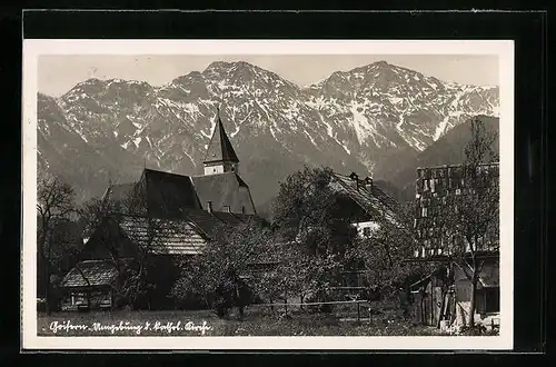 AK Goisern, Ortsansicht mit Kirche