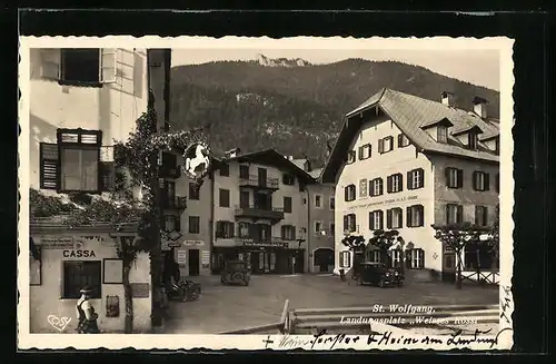 AK St. Wolfgang, Landungsplatz Gasthaus Weisses Rössl