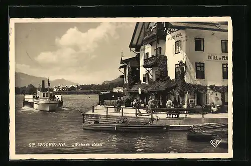 AK St. Wolfgang, Hotel und Pension Weisses Rössl
