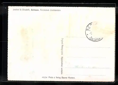 AK Schaan, Institut St. Elisabeth mit Garteneingang
