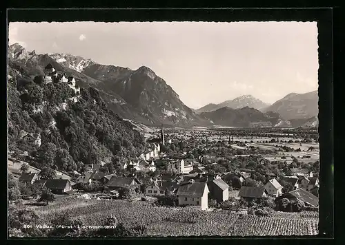 AK Vaduz, Blick auf Ort und Umgebung