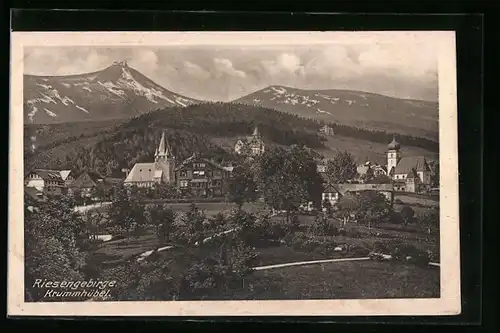 AK Krummhübel, Teilansicht mit Kirche