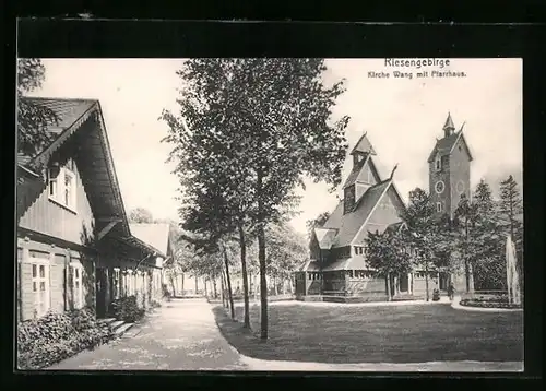 AK Brückenberg, Kirche Wang mit Pfarrhaus