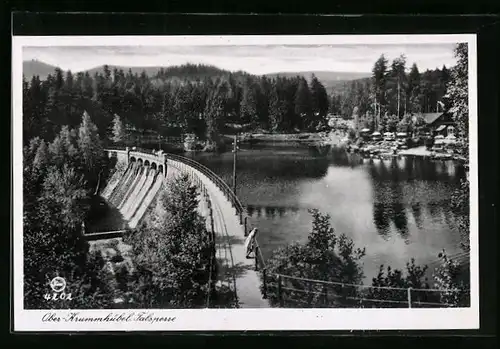 AK Ober-Krummhübel, Talsperre mit Gasthaus