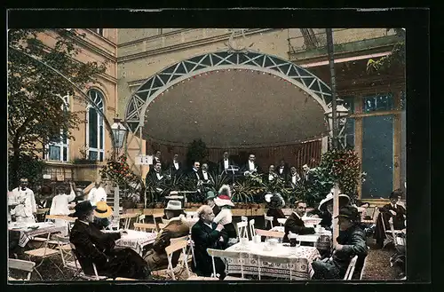 AK Berlin, Restaurant Löwen-Brauerei, Konzert im Zelt 4