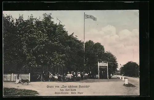 AK Gross-Borstel, Gasthaus zur schönen Aussicht von Carl Korth beim Jäger 69