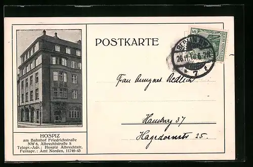 AK Berlin-Mitte, Hospiz in der Albrechtstrasse 8