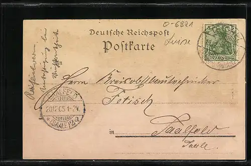 Lithographie Grosskochberg, Totalansicht mit Luisen-Turm