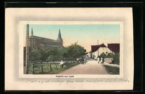 AK Lank am Niederrhein, Strassenpartie mit Passanten