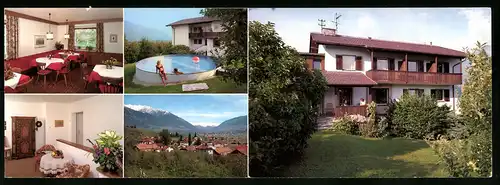 Klapp-AK Tscherms bei Meran, Gasthof Garni Graffer in der Blumenstrasse 2