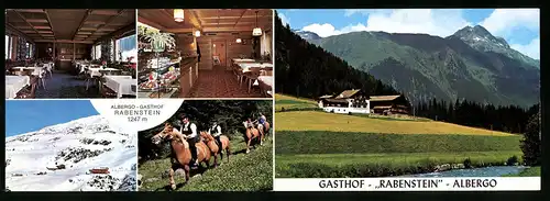 Klapp-AK Sarntal, Gasthof Rabenstein mit Landschaftspanorama