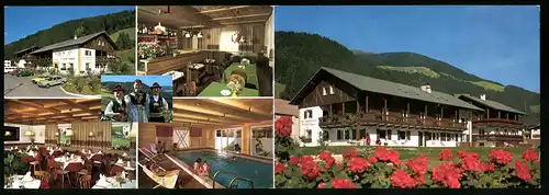 Klapp-AK Sarnthein, Hotel-Pension Olympia der Familie Stauder