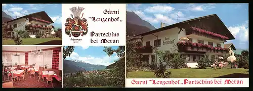 Klapp-AK Partschins bei Meran, Gasthaus Garni Lenzenhof von Alfred Schönweger