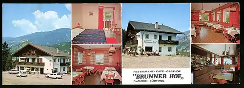 Klapp-AK Klausen am Eisack, Gasthof-Restaurant Brunner Hof an der Autobahnausfahrt