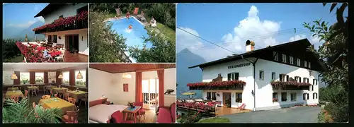 Klapp-AK Schenna bei Meran, Gasthaus Garni Geringerhof in der Pichlerstrasse 22