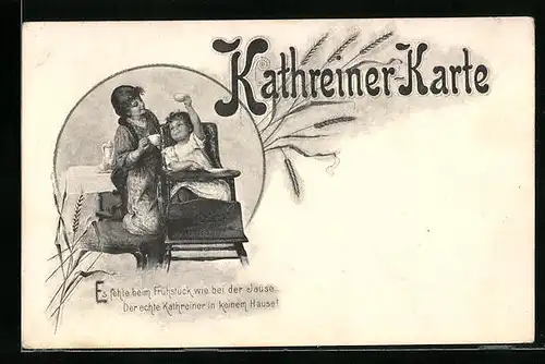 Künstler-AK Reklame für Kathreiner Kaffee