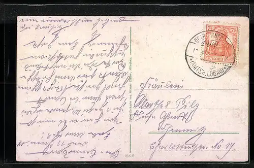 AK Löbau, Gasthaus Honigbrunnen mit Garten