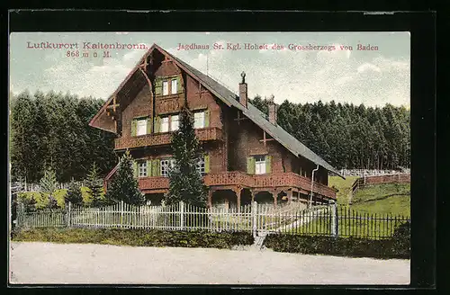 AK Kaltenbronn, Jagdhaus des Grossherzogs von Baden