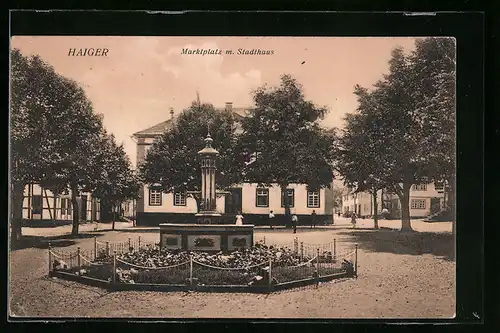 AK Haiger, Marktplatz mit Stadthaus