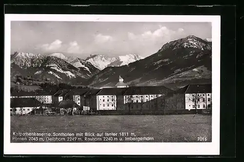 AK Sonthofen, Karpathenkaserne mit Blick auf den Iseler