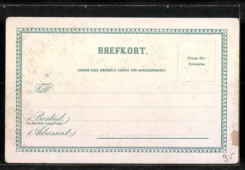 Lithographie Malmö, Stortorget, Karl X. staty