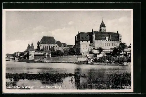 AK Marienburg, Ortspartie von der Westseite