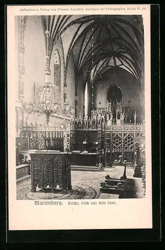 AK Marienburg, Kirche, Blick aus dem Chor