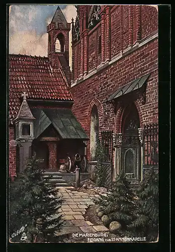 Künstler-AK Marienburg, Eingang zur St. Annenkapelle