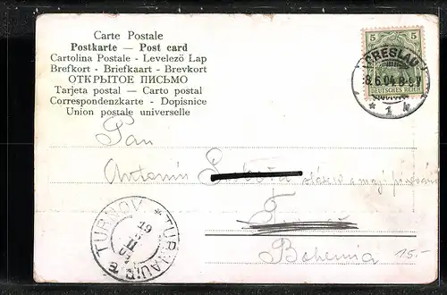 AK Breslau, Universität mit Dampfer