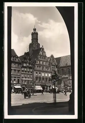 AK Breslau, Ring mit Elisabethkirche