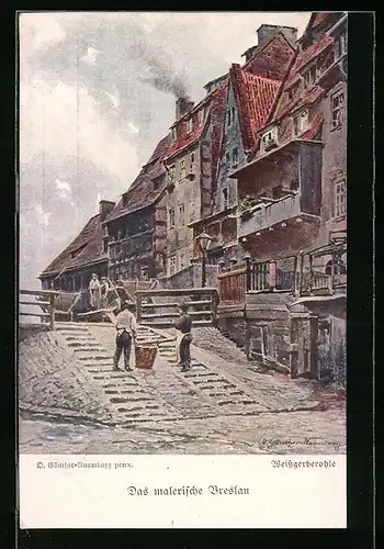 Künstler-AK Breslau, Das malerische Breslau, Weissgerberohle
