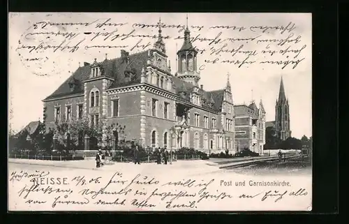 AK Neisse, Post und Garnisonkirche