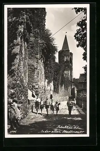 AK Patschkau, An der alten Stadtmauer