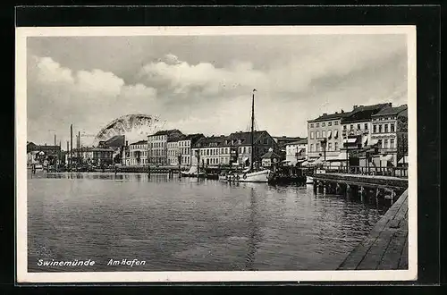 AK Swinemünde, Am Hafen