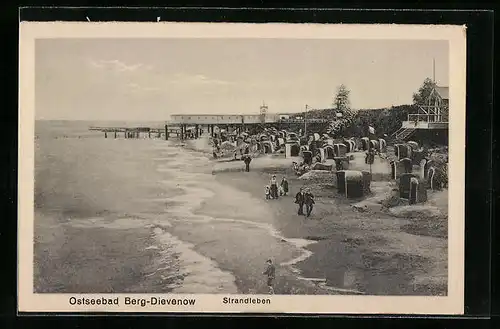 AK Berg-Dievenow, Besucher am Strand