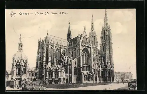 AK Ostende, L`Eglise S S. Pierre et Paul