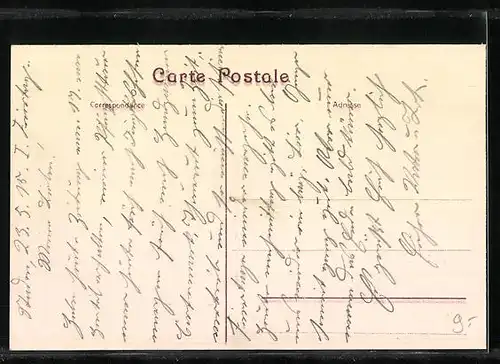 AK Bixchoote, Strasse mit Blick zur Kirche