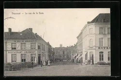 AK Thourout, La rue de la Gare