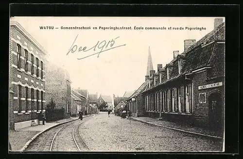 AK Watou, Gemeenteschool en Poperinghestraat