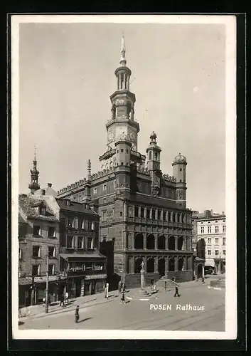 AK Posen, Strassenverkehr am Rathaus