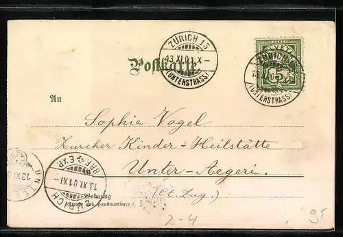 Lithographie Das Postwesen, Kutsche