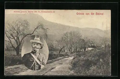 AK Soldat mit Hut und Pfeife, Grüsse aus der Heimat, Burenkrieg