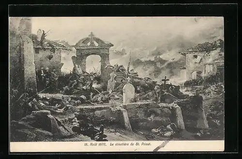 AK Le cimetière de St. Privat