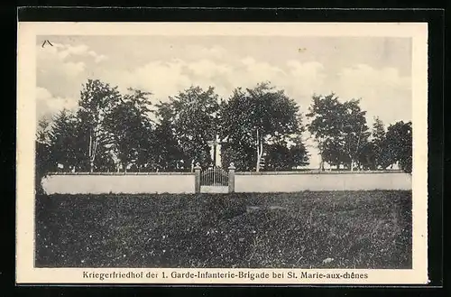 AK Kriegerfriedhof der 1. Garde-Inf.-Brigade bei St. Marie-aux-chenes