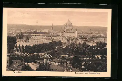 AK Potsdam, Panorama vom Brauhausberg