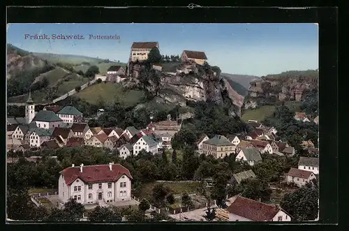 AK Pottenstein /Fränk. Schweiz, Blick auf den Ort