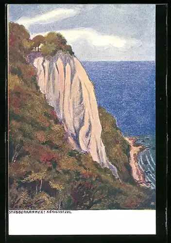 Künstler-AK Stubbenkammer, Königstuhl
